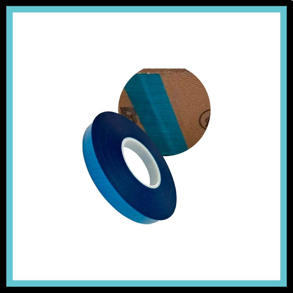 Fita Mylar azul para emenda de lixa